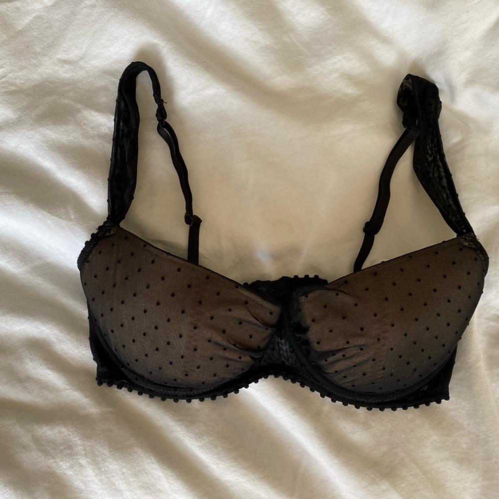 Maison close Swiss dot balconette bra 90c / 34c